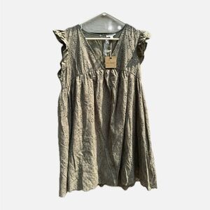 Olive Ruffled Relaxed Blouse